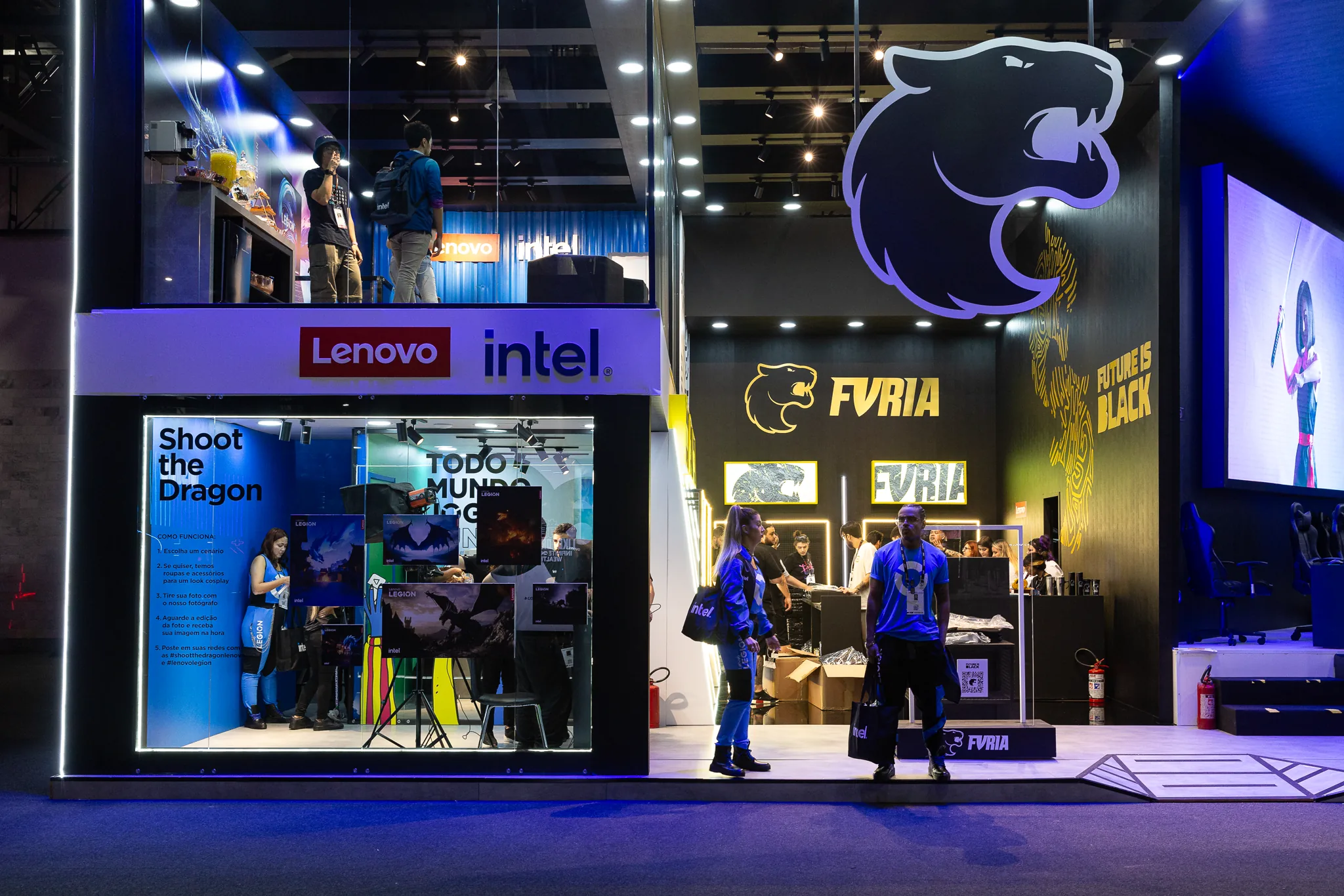 FURIA booth at BGS 2023 with Lenovo and Intel activations